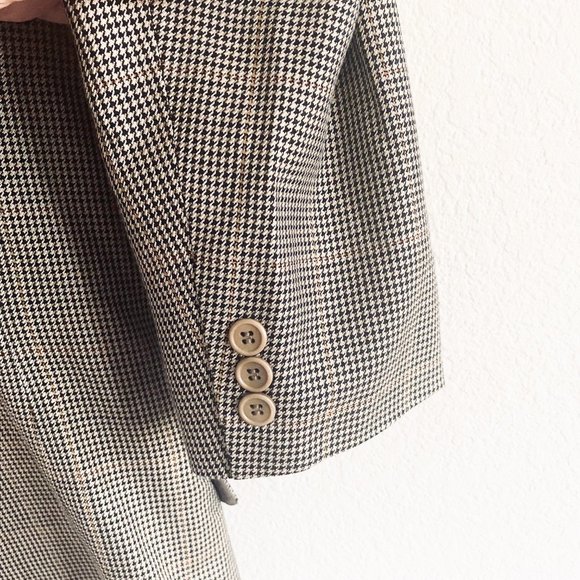 Modern Vintage Wool & Silk Blend Paid Oversize Blazer - Picture 4 of 8